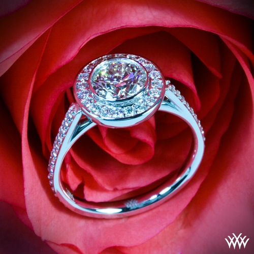 Halo Bezel Diamond Engagement Ring