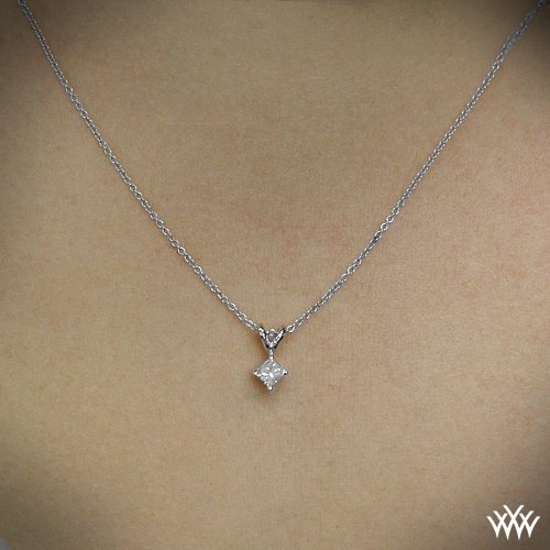 princess cut diamond pendant