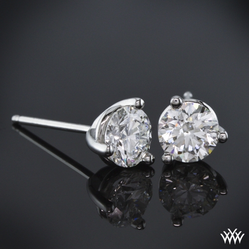 3 Prong Martini Diamond Earrings Setting Only 304