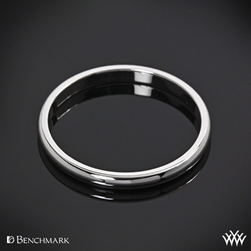 Jewelry Adviser Rings 14k White Gold 2mm Half-Round Band