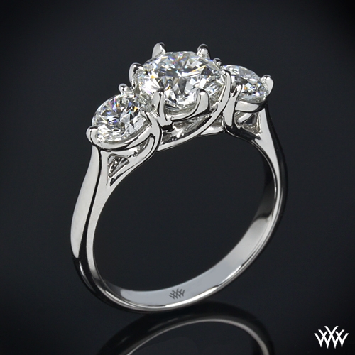 Butterflies 3 Stone Engagement Ring 230