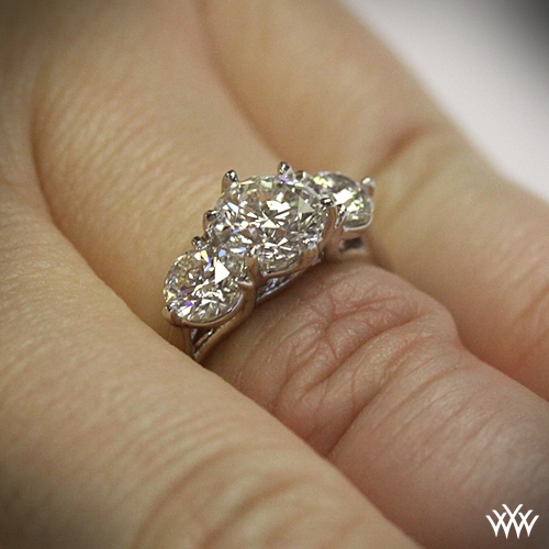 Butterflies 3 Stone Engagement Ring 231