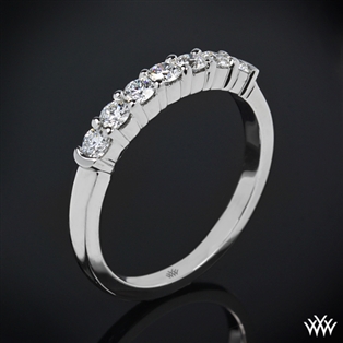 Seven Stone Shared-Prong Diamond Wedding Ring