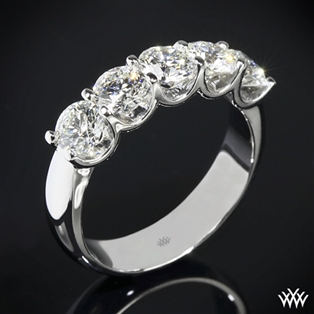 Skye Five Stone U-Prong Diamond Right Hand Ring - Setting Only