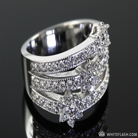 'Triple Cluster' Diamond Right Hand Ring