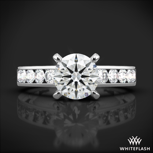 Cathedral Channel Set Diamond Engagement Ring 511