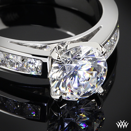 Cathedral Channel Set Diamond Engagement Ring 511