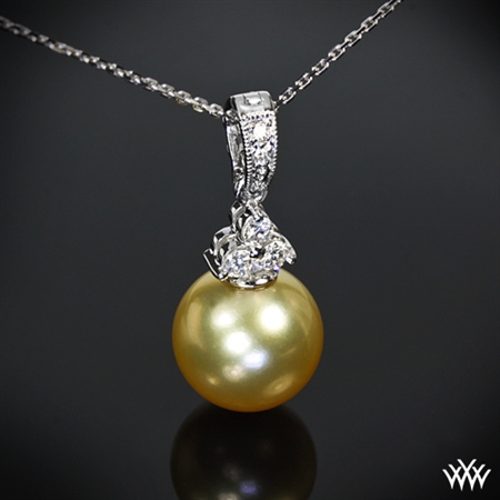 Golden Pearl Diamond Pendant