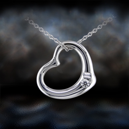 'Essence II' Heart Diamond Pendant