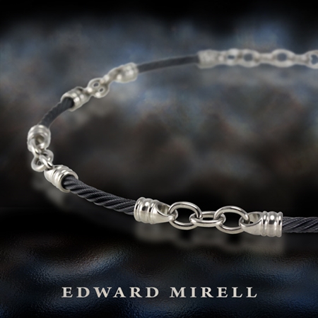 Signature Black Titanium Cable Necklace By Edward Mirell