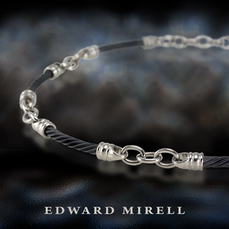 Signature Black Titanium Cable Necklace By Edward Mirell