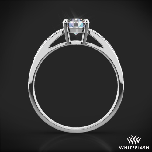 Rounded Open Cathedral Diamond Engagement Ring 626