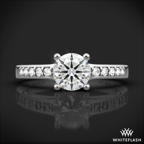 Rounded Open Cathedral Diamond Engagement Ring 626