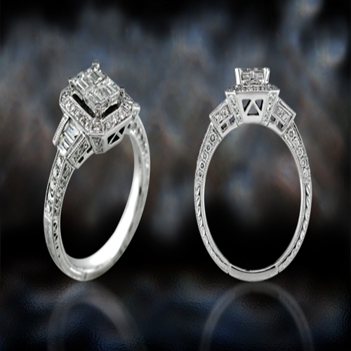 'Fire and Ice' Diamond Right Hand Ring | 793