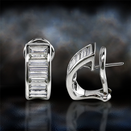'Simply Baguettes' Diamond Earrings