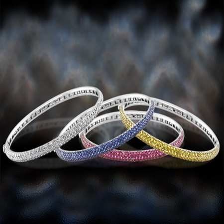 'Pave' Diamond Bangle