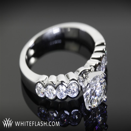 'Half Bezel' Diamond Engagement Ring
