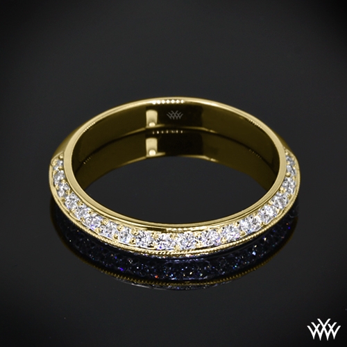 Pave Knife Edge Diamond Band 1051