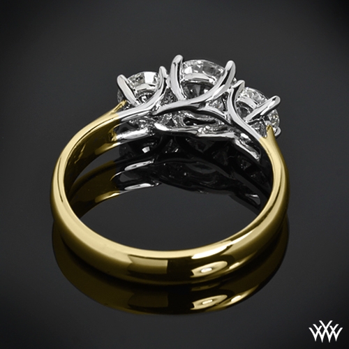 3-Stone Trellis Diamond Engagement Ring 1026