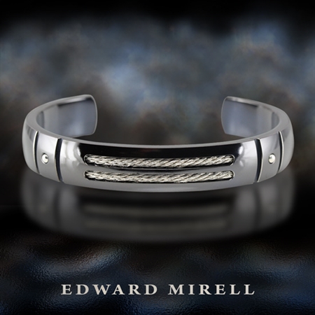 Sport Black Titanium Cuff Bracelet by Edward Mirell