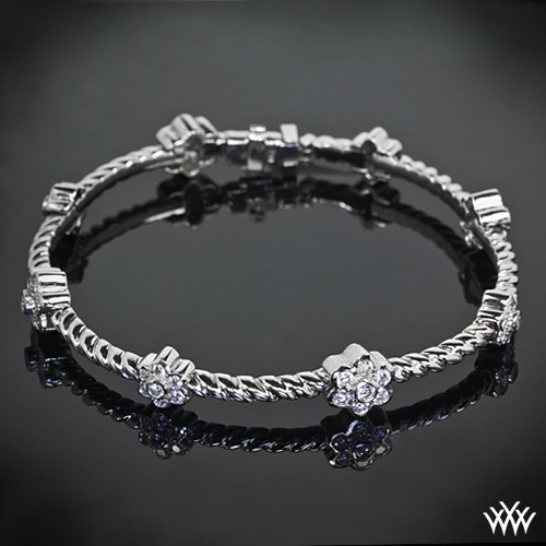 'Flower Cluster' Diamond Bangle 1133