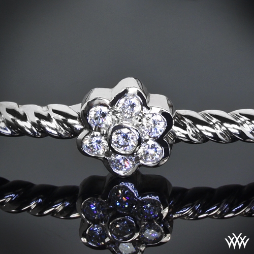 'Flower Cluster' Diamond Bangle 1133