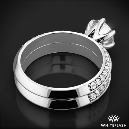 "KnifeEdge Pave" Diamond Wedding Set 1502