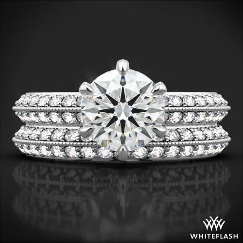 "KnifeEdge Pave" Diamond Wedding Set 1503