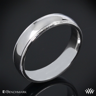 Benchmark Comfort Fit Wedding Ring with Milgrain