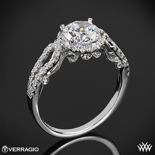 Verragio INS-7042R 4 Prong Round Halo Diamond Engagement Ring
