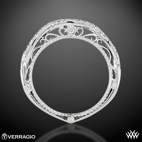 Verragio Twisted Diamond Wedding Ring 1829 Ring Side View