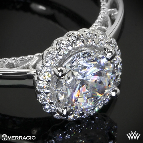 Verragio Rounded Halo Solitaire Engagement Ring | 1837