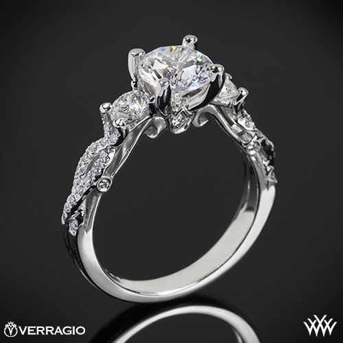 Verragio Twisted Shank 3 Stone Engagement Ring 1816
