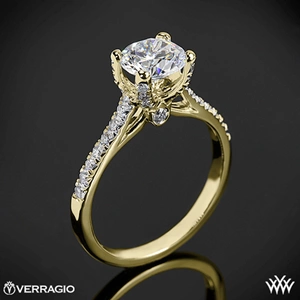 Verragio ENG-0371 4 Prong Petite Pave Diamond Engagement Ring