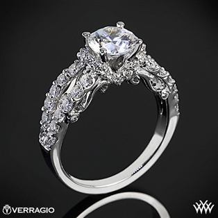 Verragio INS-7013 4 Prong Pave Wrap Diamond Engagement Ring