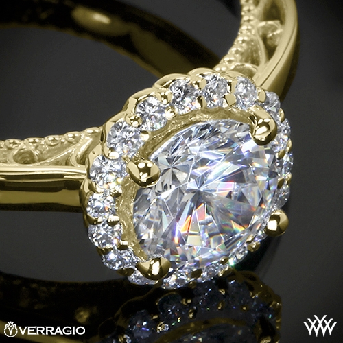 Verragio Rounded Halo Solitaire Engagement Ring | 1900