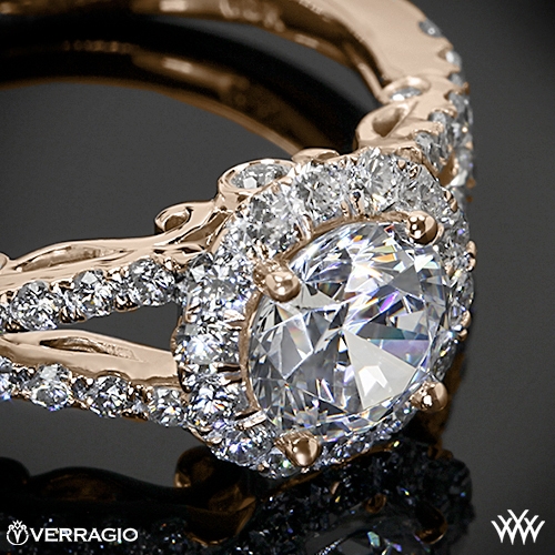 Verragio Split Shank Halo Diamond Engagement Ring | 1917