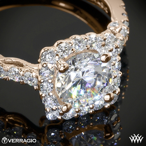 Cushion Halo Diamond Engagement Ring by Verragio | 1931