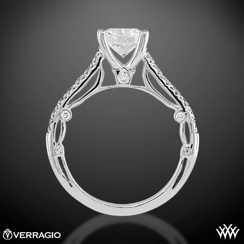 Verragio PAR-3074 Bead-Set Cathedral Diamond Engagement Ring