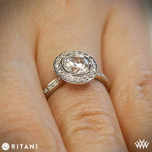 Ritani 1RZ1694 Endless Love Halo Diamond Engageme | 2038 Ritani 1RZ1694 Endless Love Halo Diamond Engageme | 2038