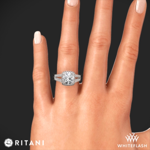 Ritani Masterwork Split Shank Diamond Engagement Ring 2086