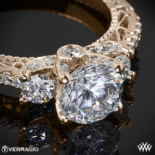 Verragio Beaded Shared-Prong 3 Stone Engagement Ring | 2005
