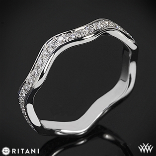 Ritani S43-8 Stack Waved Eternity Diamond Right Hand Ring