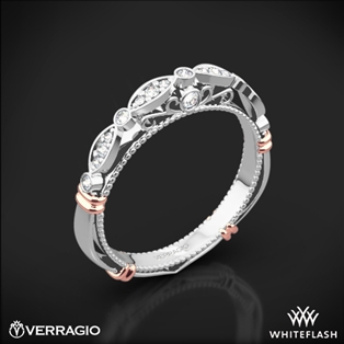 Verragio Parisian D-100W Scalloped Diamond Wedding Ring