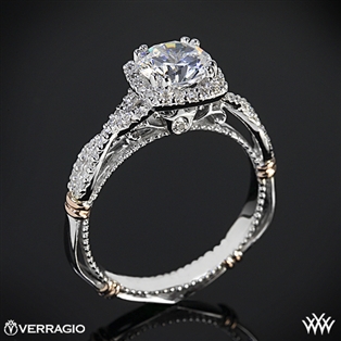 Verragio Parisian D-106CU Twisted Halo Diamond Engagement Ring