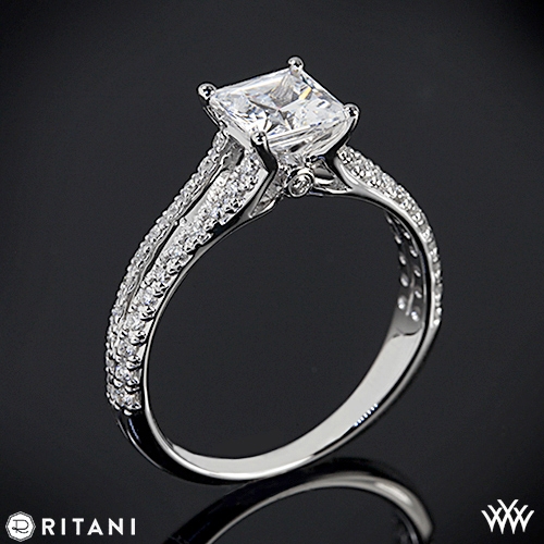 ritani classic split shank diamond engagement ring for princess cut diamonds 2241 - Wedding Rings Princess Cut ritani classic split shank diamond engagement ring for princess cut diamonds 2241 - Wedding Rings Princess Cut