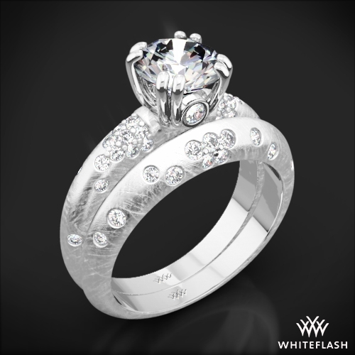Champagne Pee Pave Diamond Wedding Set 2325 Style Photo Champagne Pee Pave Diamond Wedding Set 1