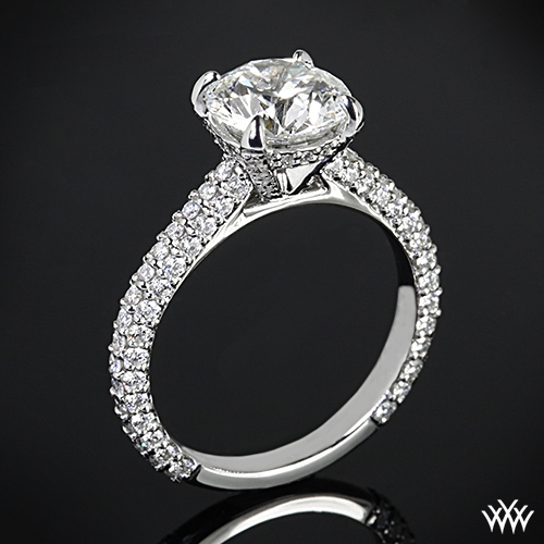 Elena Rounded Pave Diamond Engagement Ring 2389 Pave Diamond Engagement Ring 7 Real Photo