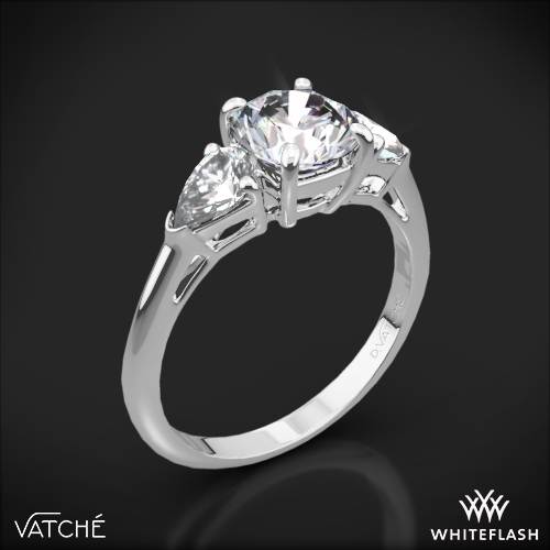 Round And Pear 3 Stone Engagement Ring 2357 Round And Pear 3 Stone Engagement Ring 1