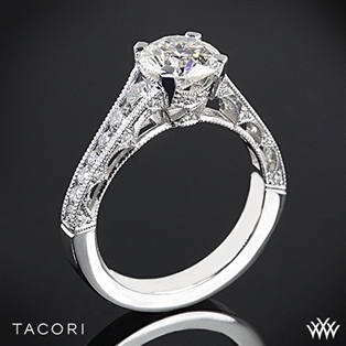 Tacori HT2510 Reverse Crescent Graduated Diamond Engagement Ring